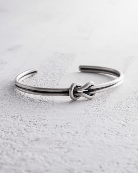 Срібний жорсткий браслет REEF KNOT / Браслети + 8