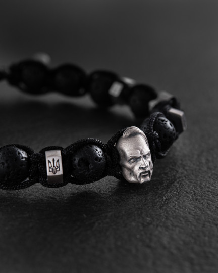 Чоловічий браслет KOZAK. LAVA STONE / Браслети + 2