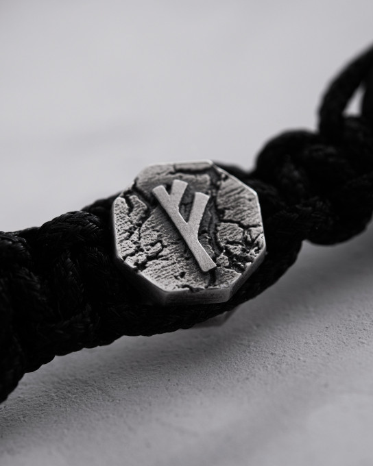 Мужской браслет RUNES (лава) / Браслеты + 6
