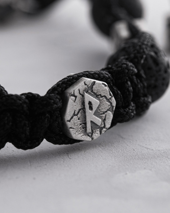 Мужской браслет RUNES (лава) / Браслеты + 4