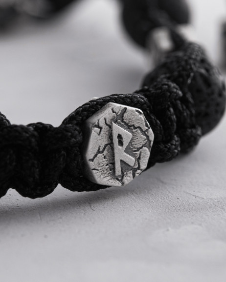 Мужской браслет RUNES (лава) 2