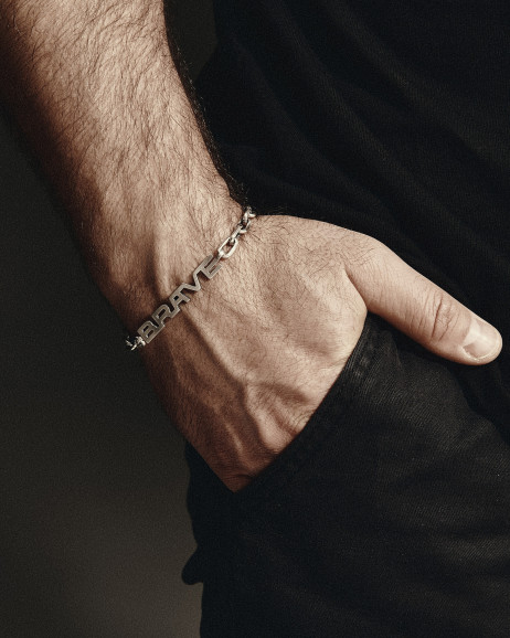 Срібний браслет BRAVE