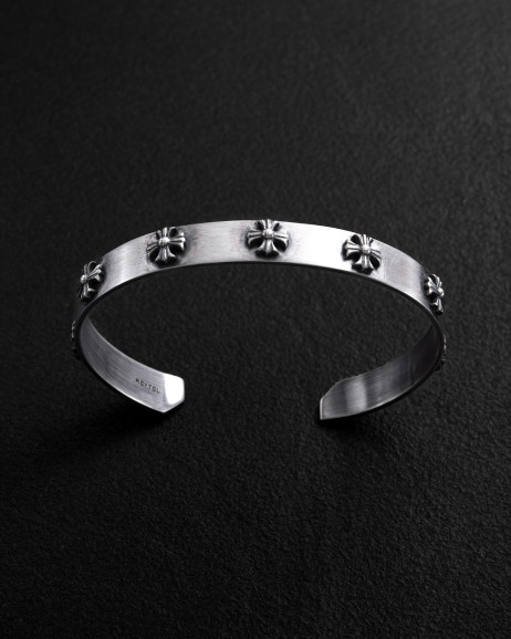 Серебряный жесткий браслет CROIX DES TEMPLIERS 3