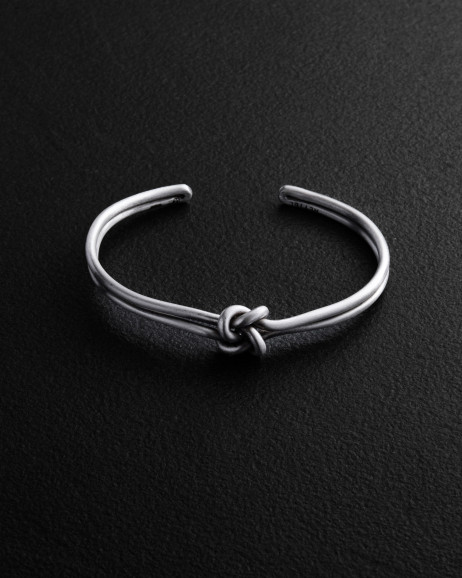 Срібний жорсткий браслет TAPPERHET 7