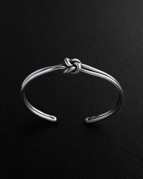 Срібний жорсткий браслет TAPPERHET 9