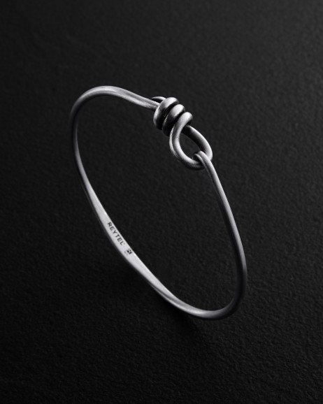 Срібний жорсткий браслет BOUCLE 5
