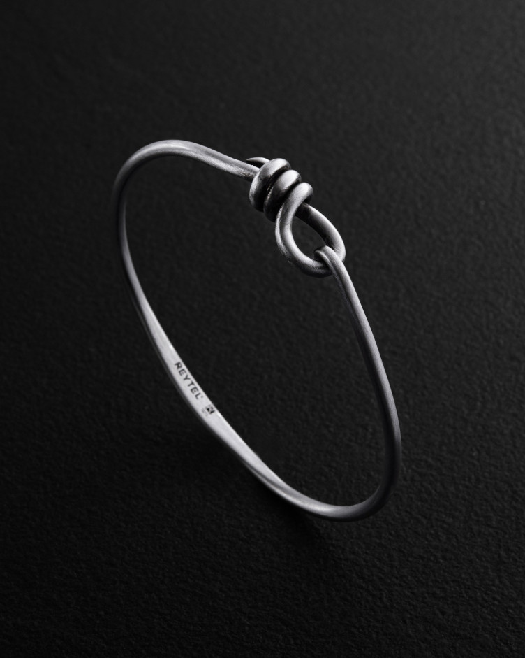 Срібний жорсткий браслет BOUCLE 5