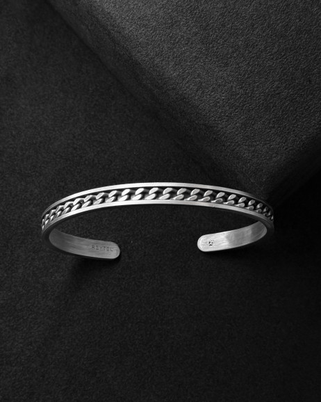 Срібний жорсткий браслет VIRTUS 4