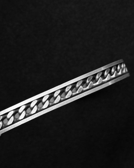 Срібний жорсткий браслет VIRTUS 6
