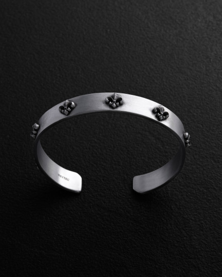 Срібний жорсткий браслет FLEUR DE LIS / Браслети + 3