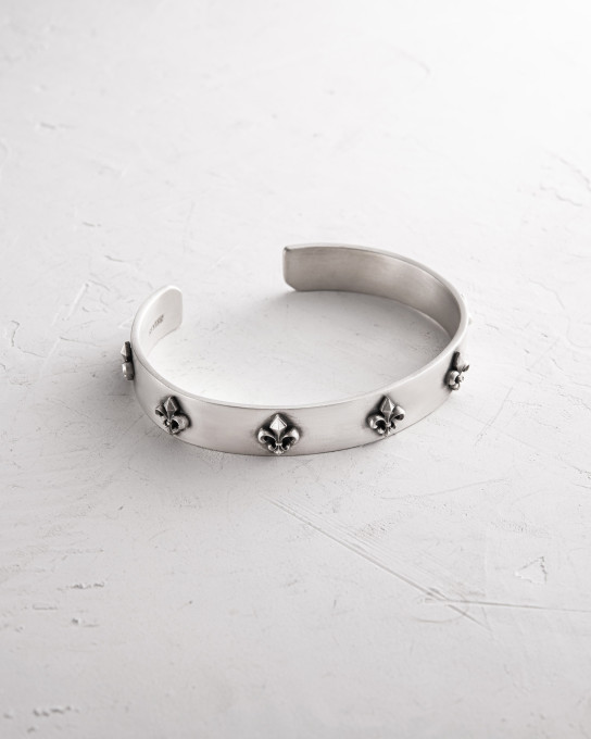 Срібний жорсткий браслет FLEUR DE LIS / Браслети + 4