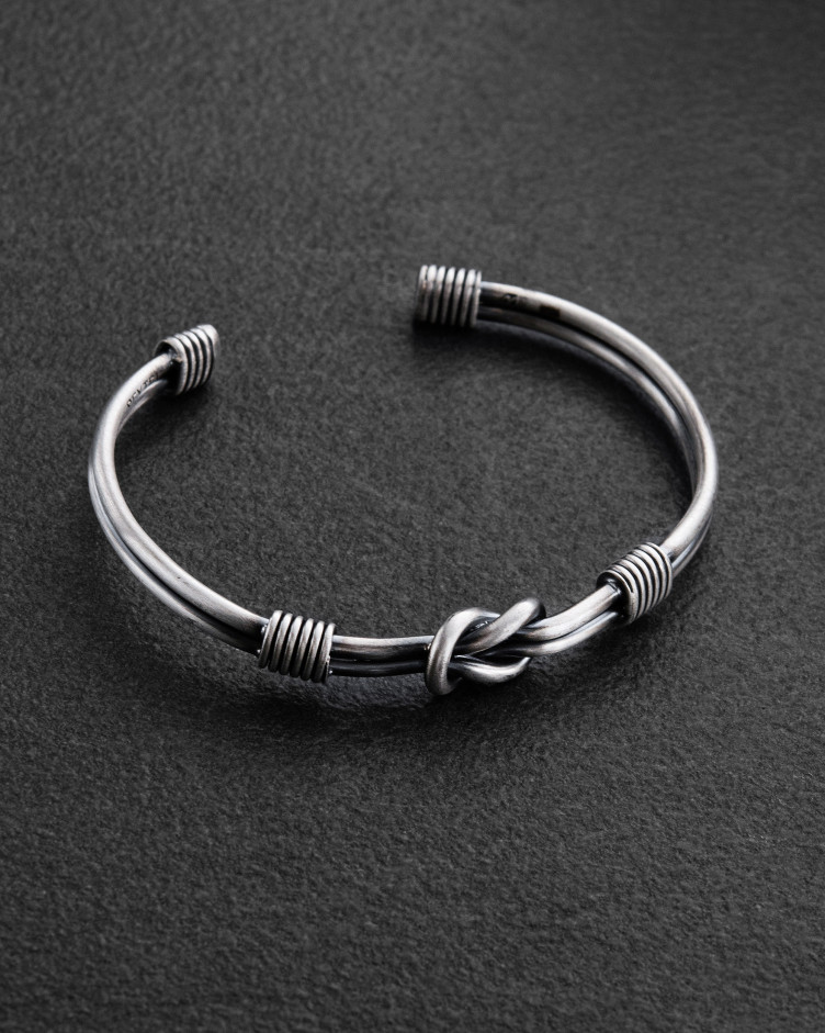 Silver bangle NODUS 7