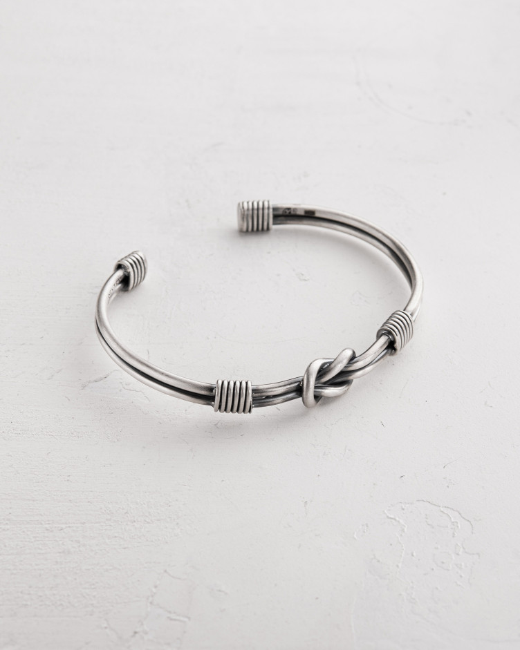 Silver bangle NODUS 9