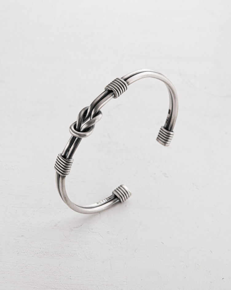 Silver bangle NODUS 8