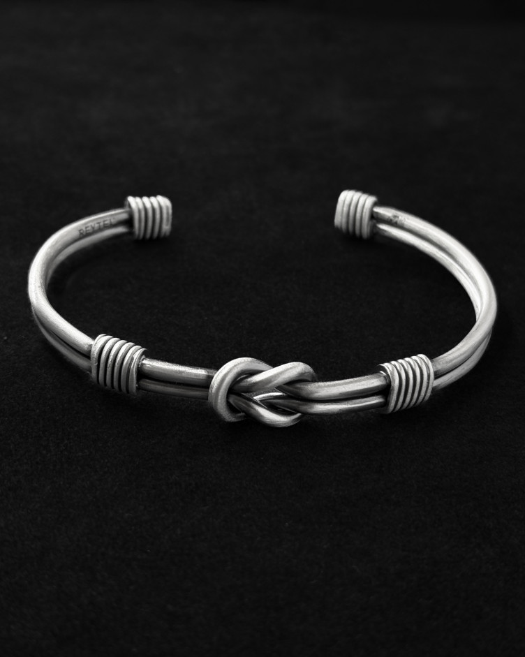 Серебряный жесткий браслет NODUS 5