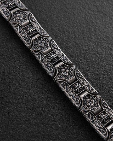 Срібний браслет TEMPLAR CROSS / Браслети + 4