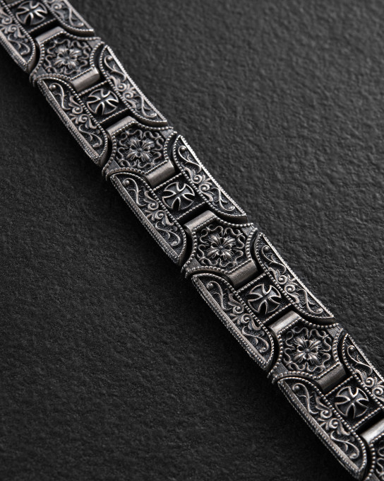 Срібний браслет TEMPLAR CROSS / Браслети + 4