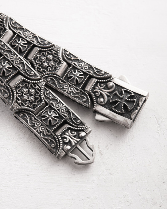 Срібний браслет TEMPLAR CROSS / Браслети + 6
