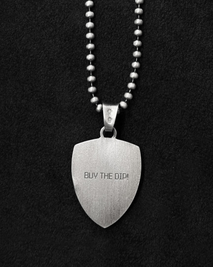 Срібний кулон BUY THE DIP / Ідеї Гравіювань