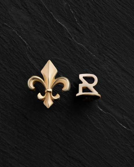 Моносережка FLEUR DE LIS (жовте золото) / Сережки