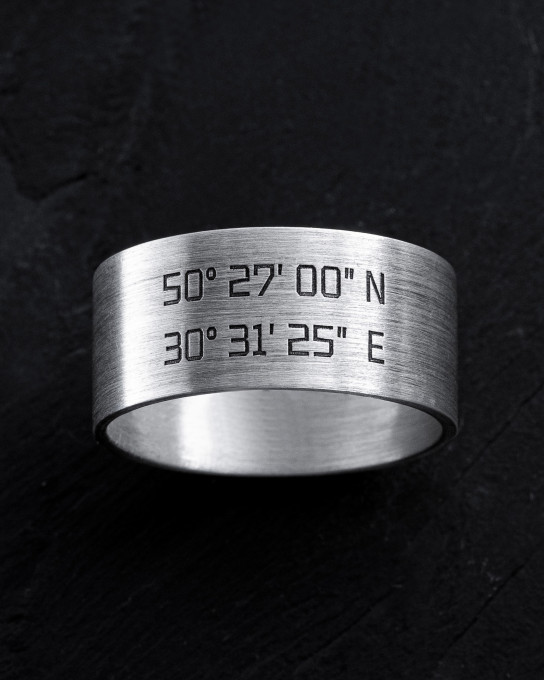 Серебряное кольцо COORDINATES / Кольца