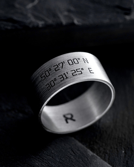 Серебряное кольцо COORDINATES / Кольца + 12