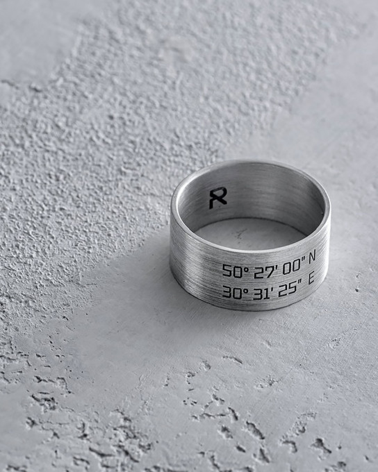 Серебряное кольцо COORDINATES / Кольца + 10