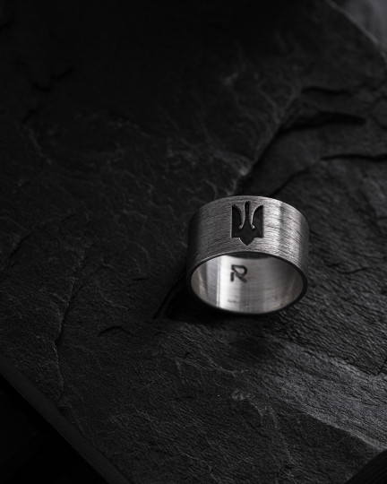 Серебряное кольцо TRIDENT OF UKRAINE / Кольца + 4