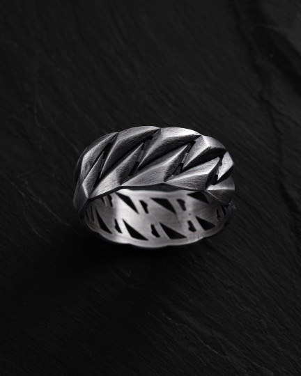 Серебряное кольцо CUBAN CHAIN / Кольца + 3