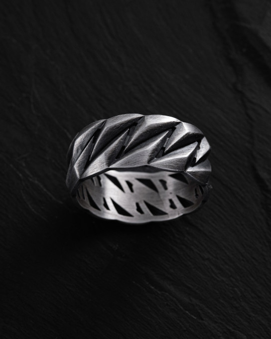 Серебряное кольцо CUBAN CHAIN / Кольца + 5