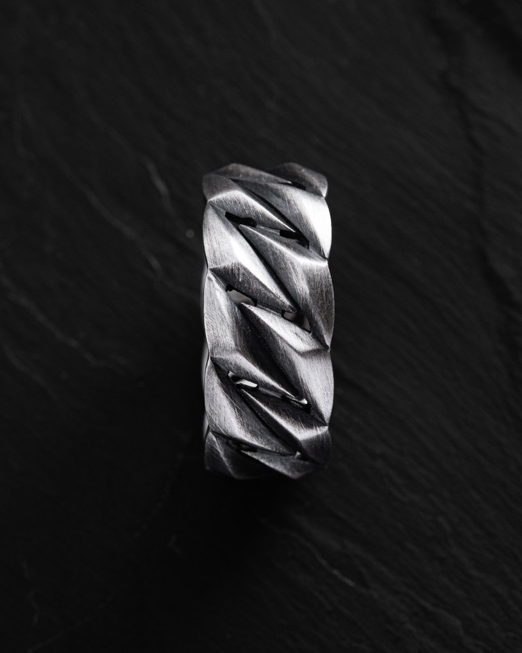 Silver ring CUBAN CHAIN 5