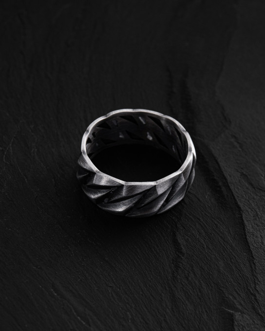 Серебряное кольцо CUBAN CHAIN / Кольца + 9