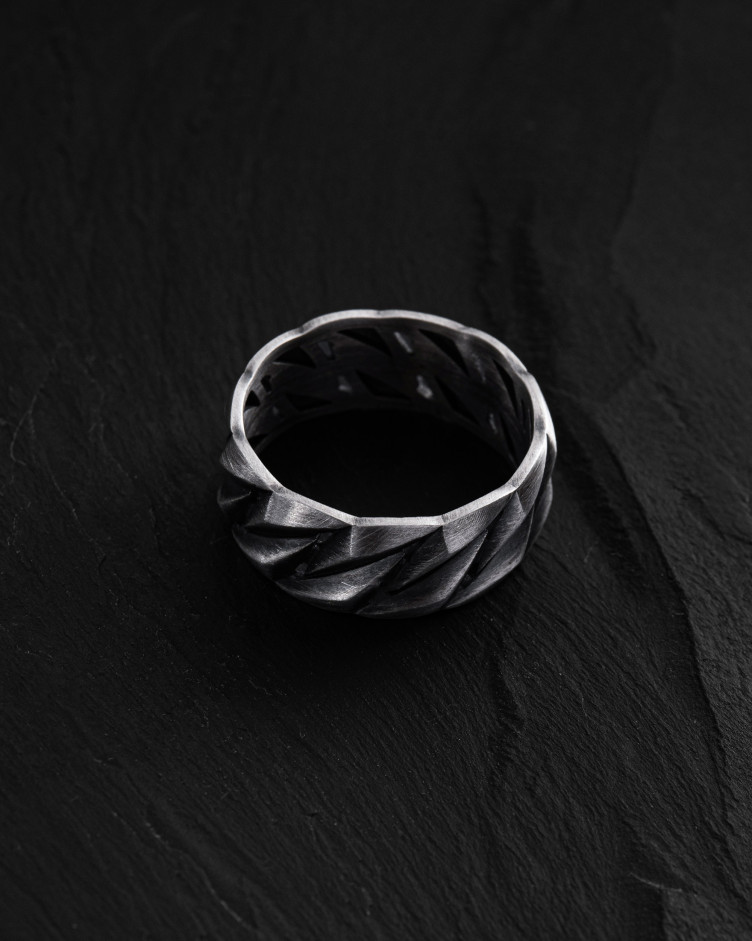 Silver ring CUBAN CHAIN 7