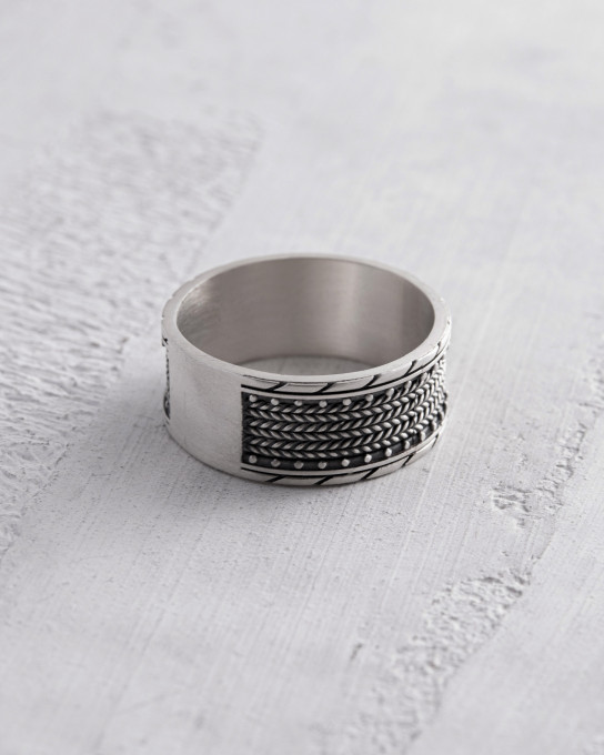 Серебряное кольцо TEXTURED / Кольца + 12