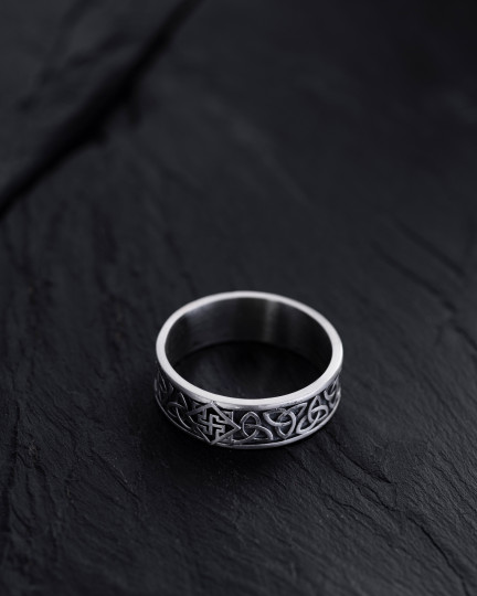 Серебряное кольцо КЕЛЬТСКИЙ УЗЕЛ И СВАРОГ / Кольца + 3