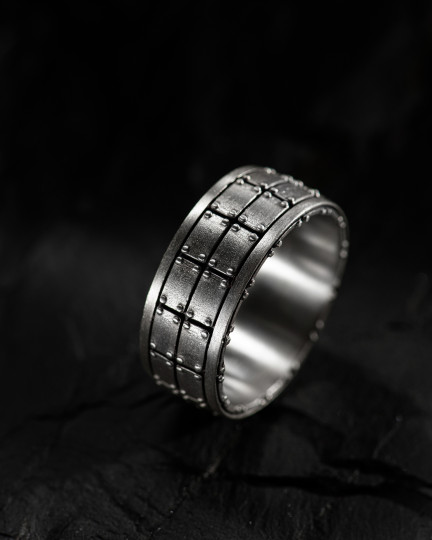 Серебряное кольцо SHIELD / Кольца + 3