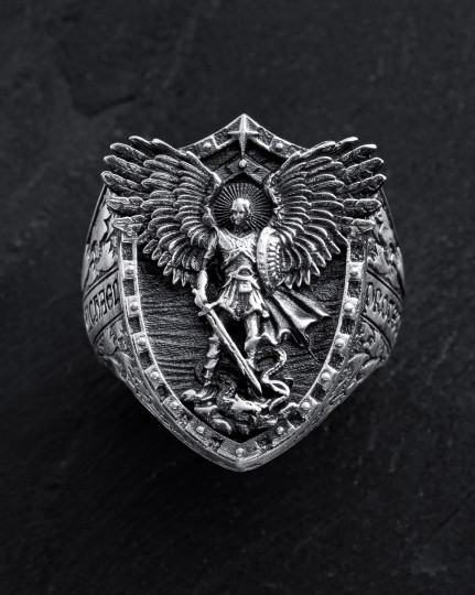 Серебряное кольцо ST. ARCHANGEL MICHAEL / Кольца