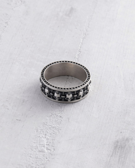 Серебряное кольцо MEMENTO MORI / Кольца + 4
