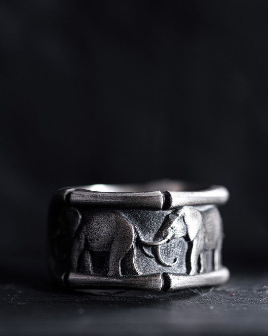 Серебряное кольцо ELEPHANT'S WISDOM / Кольца + 5
