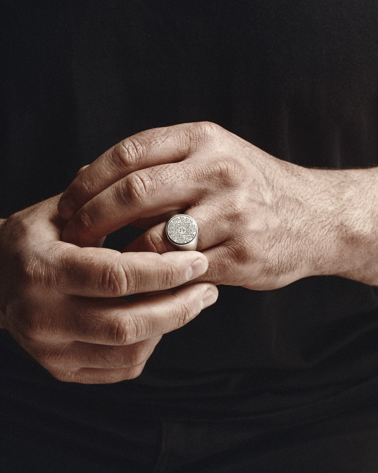 Silver ring SEAL OF SOLOMON 4