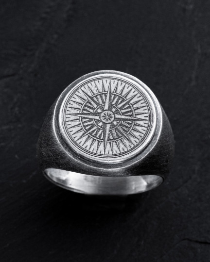 Серебряное кольцо COMPASS ROSE / Кольца + 2