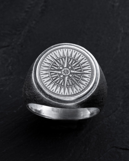 Серебряное кольцо COMPASS ROSE / Кольца + 4