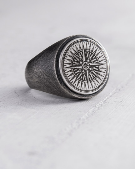 Серебряное кольцо COMPASS ROSE / Кольца + 4