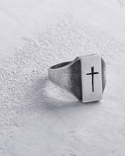 Серебряное кольцо CROSS PATH / Кольца + 3