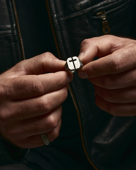 Срібний перстень URBAN CROSS / Персні + 4
