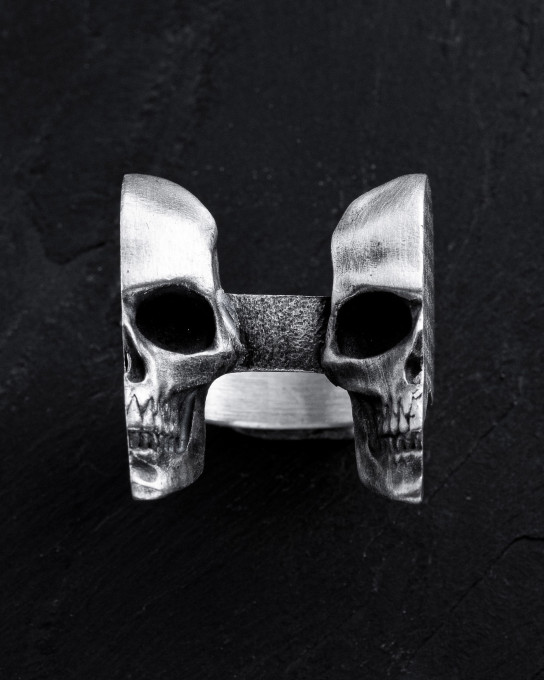 Срібний перстень MEMENTO MORI. VIVERE MEMENTO / Персні