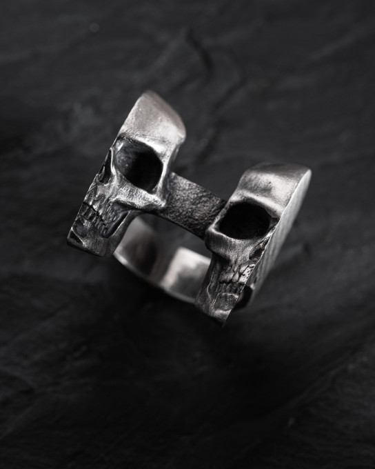 Срібний перстень MEMENTO MORI. VIVERE MEMENTO / Персні + 3