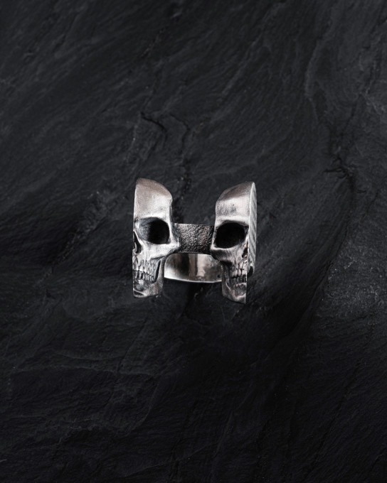 Срібний перстень MEMENTO MORI. VIVERE MEMENTO / Персні + 5