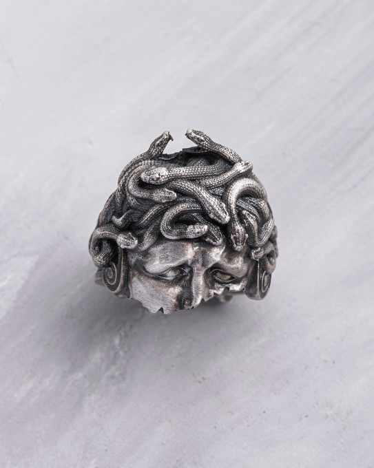 Срібний перстень WOUNDED MEDUSA / Персні + 12