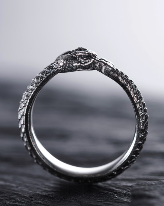Срібний перстень OUROBOROS / Персні + 9